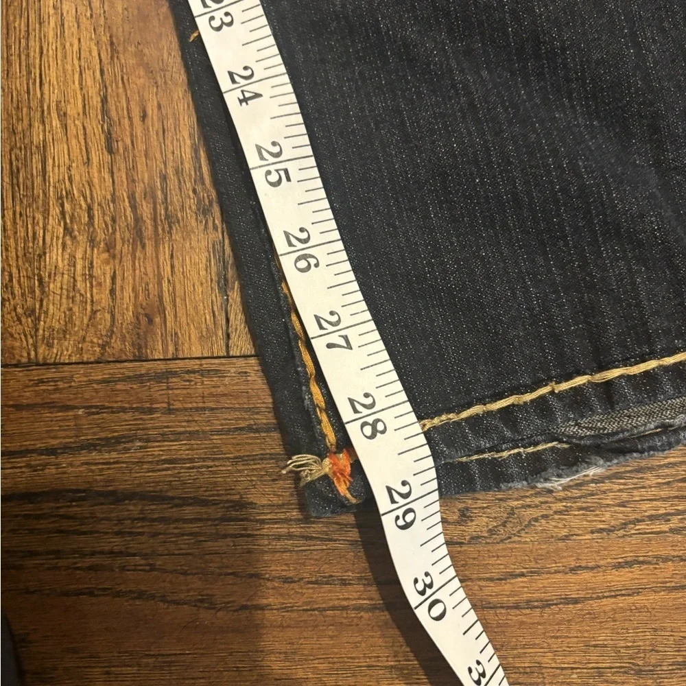 True Religion Billy Super T Dark Denim Jeans with Stitching size 34